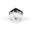 CEVON 11W DARK ART TILT/ROTATE TRIMLESS SQUARE CRI97+ 3000K Warm White, Cutout 130 x 130 - WHITE/WHITE - The Lighting Shop